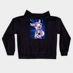 Robot French bulldog Kids Hoodie